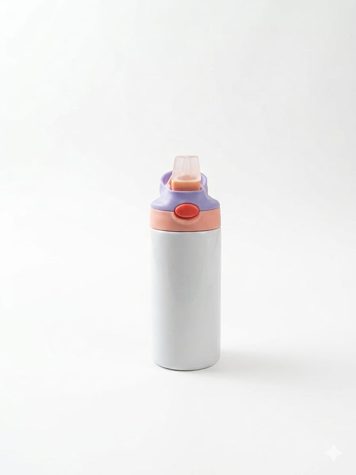 12oz Kids Stainless Steal Insulated Flip Bottle - Sublimation Product - Craftique Fusion Ltd