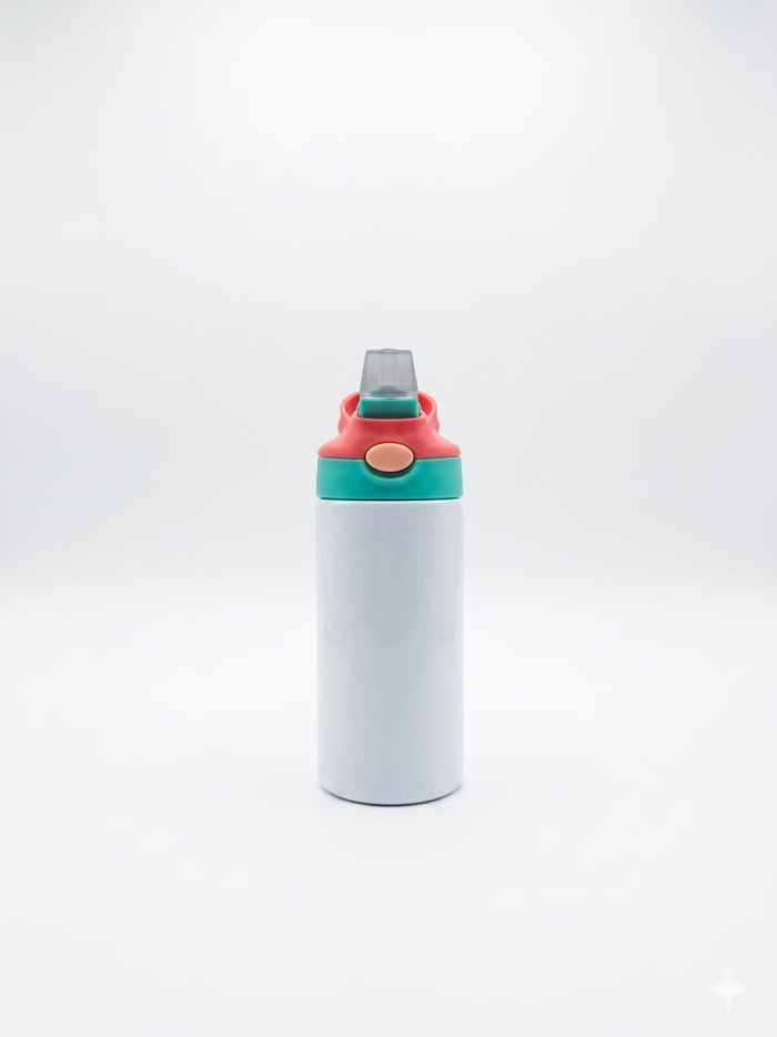 12oz Kids Stainless Steal Insulated Flip Bottle - Sublimation Product - Craftique Fusion Ltd