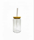 16oz Glass Mom Life Tumbler With Bamboo Lid and Glass Straw
