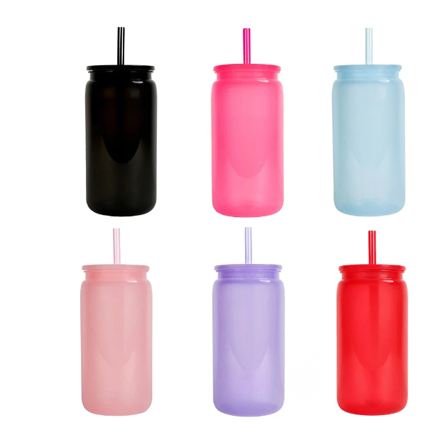 16oz Plastic Tumblers With Lid and Straw-  UV-DTF Product