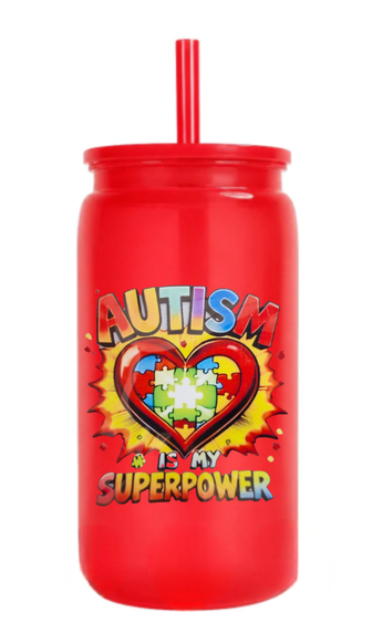 16oz Plastic Tumblers With Lid and Straw-  UV-DTF Product