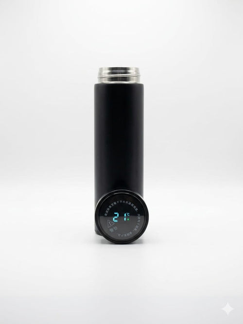 16oz Stainless Steel Tumbler Flask with Temperature Gauge- UV-DTF Product - Craftique Fusion Ltd
