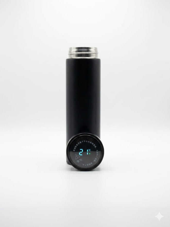 16oz Stainless Steel Tumbler Flask with Temperature Gauge- UV-DTF Product - Craftique Fusion Ltd