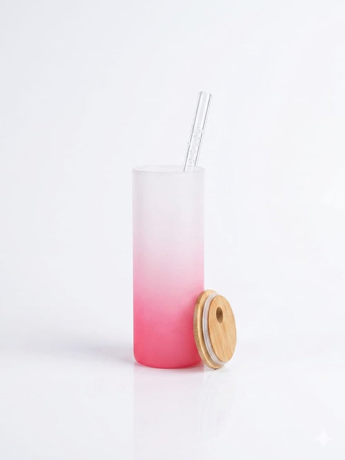 24oz Ombre Frosted Glass Tumblers - Craftique Fusion Ltd