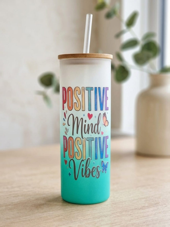 24oz Ombre Frosted Glass Tumblers - Craftique Fusion Ltd