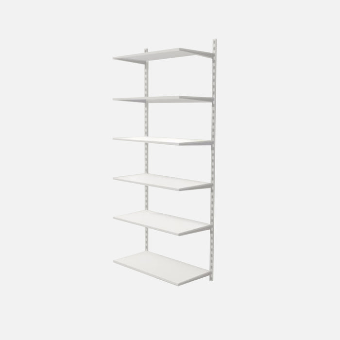 6 Steel Shelf Kit White 2000x800x320mm