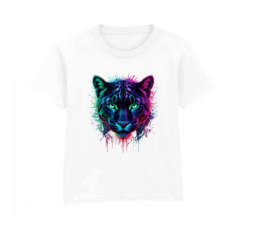 Abstract Panther 100% Cotton Kids T-shirt