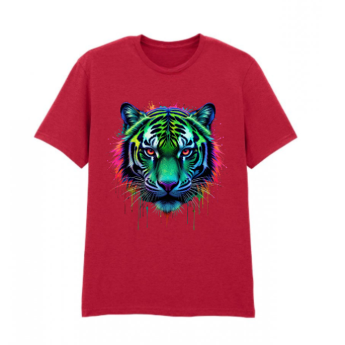 Abstract Tiger Design 100% cotton Adult T-Shirt