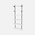 Adjustable 6 European Made Shelf Kit Black & White 2000x800x300mm