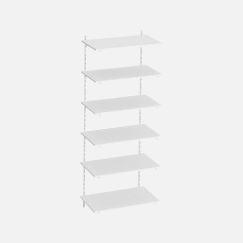 Adjustable 6 Shelf Kit White 2000x600x200mm