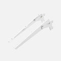 Adjustable Angle Brackets White 50mm Pitch (Pair)