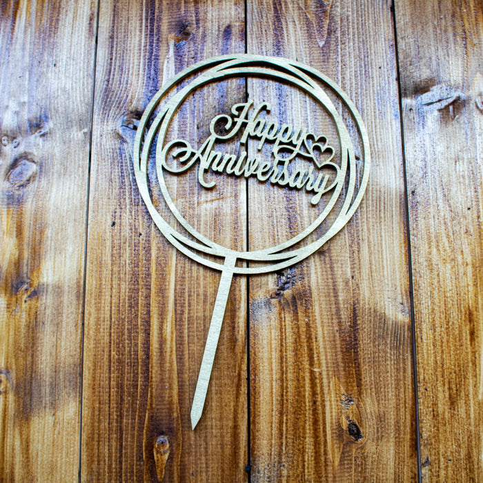 Anniversary Wooden Cake Topper Wooderland