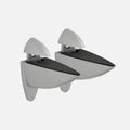 Ara Matt Silver Clip (Pair)