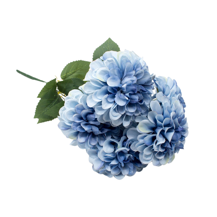 ARTIFICIAL DALIA BOUQUET BLUE 40CM Deventor