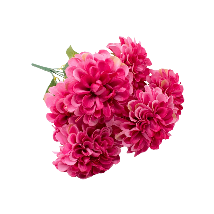ARTIFICIAL DALIA BOUQUET FUCSHIA 40CM Deventor
