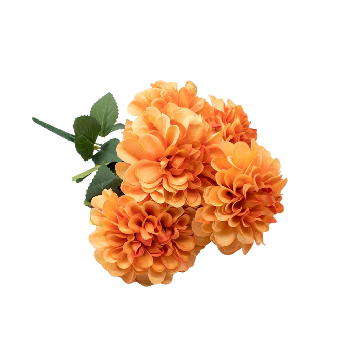 ARTIFICIAL DALIA BOUQUET ORANGE 40CM Deventor