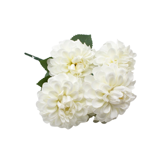 ARTIFICIAL DALIA BOUQUET WHITE 40CM Deventor