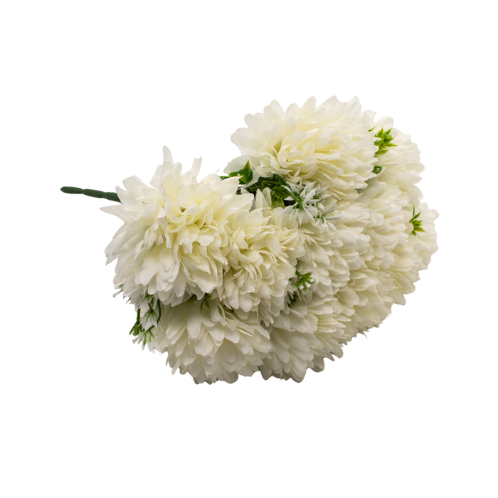 ARTIFICIAL FLOWER 12 HEADS WHITE Deventor