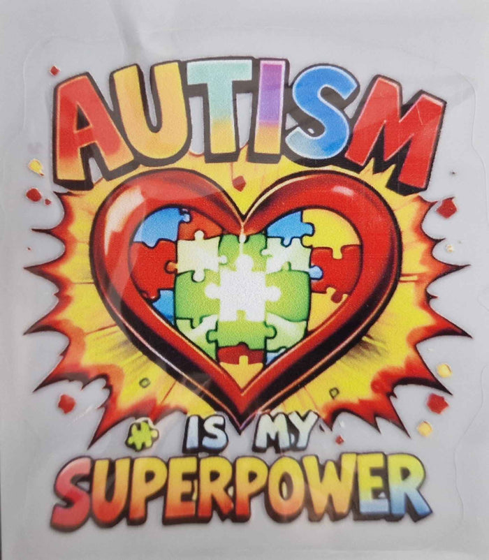 Autism is My Superpower Stainless Steel Flask with Temperature Gauge- UV-DTF Wrapped