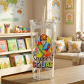 Autism Support Squad 16oz Glass Tumbler with Straw- UV-DTF Wrapped