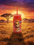 Baby lion cub -  Bright Red 16oz Plastic Tumbler