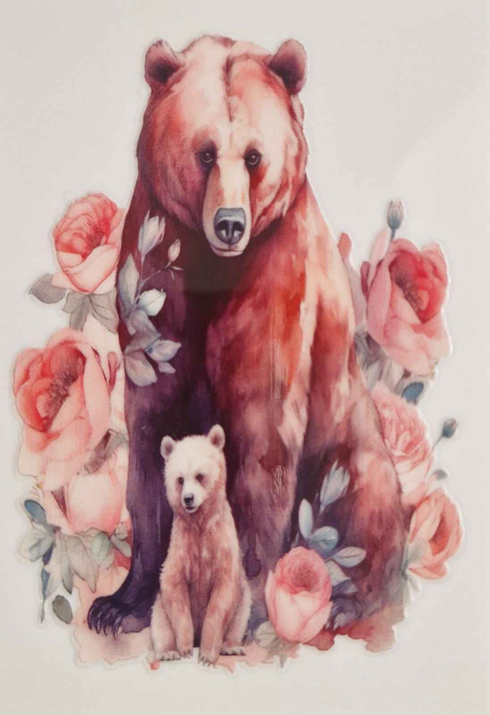 Bear & Cub 3-Piece Insulated Flask Set - UV-DTF Wrapped
