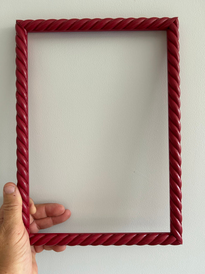Beautiful hand painted 18mm rope twist  picture frame in F&B colours bespoke made to order any size avail