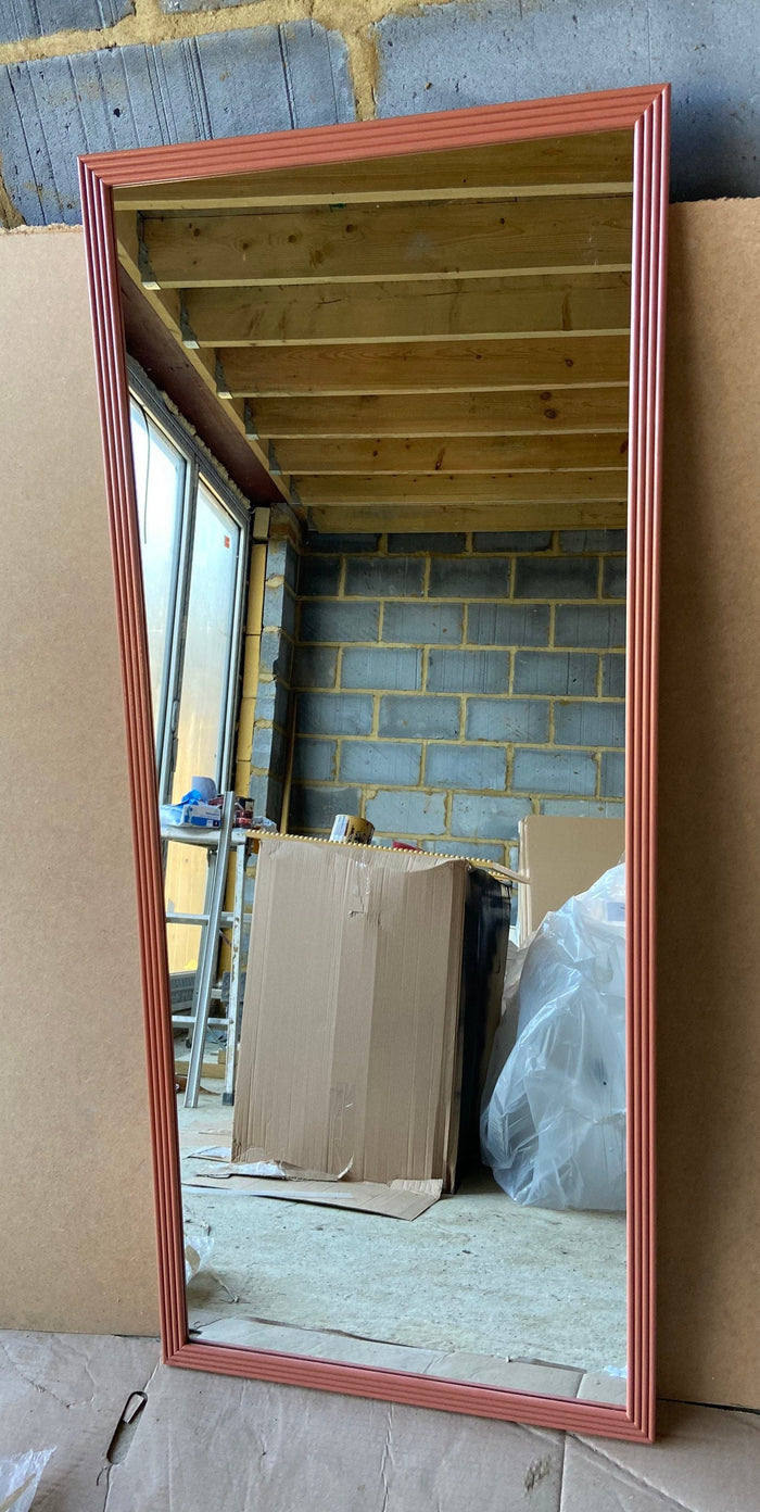 Beautiful large 30mm reeded mirrors bespoke made to order in any Farrow and ball colour
