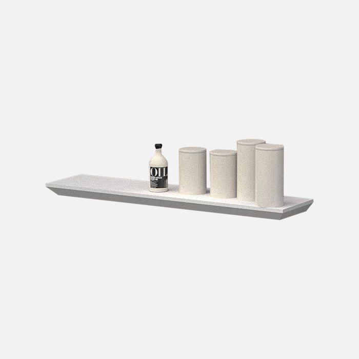 Beveled Edge Floating Shelf Matte White 1000x250x38mm (Triple Deal)