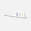 Beveled Edge Floating Shelf Matte White 1200x250x38mm