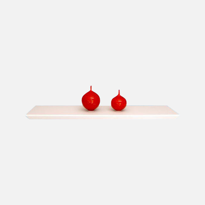 Beveled Edge Floating Shelf Matte White 800x200x32mm