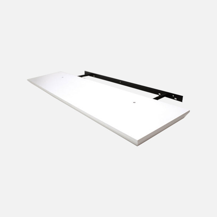 Beveled Edge Floating Shelf Matte White 800x200x32mm