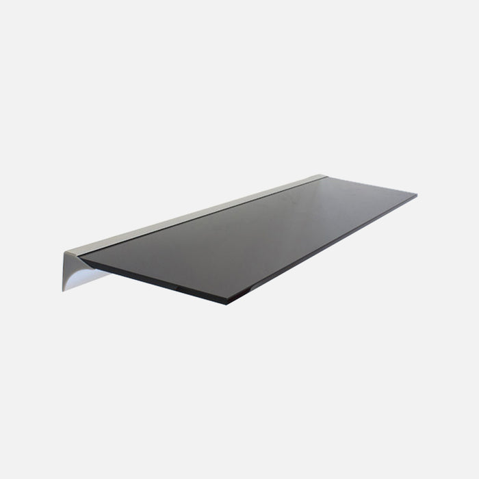 Black Glass Shelf Slot Kit 600x8mm
