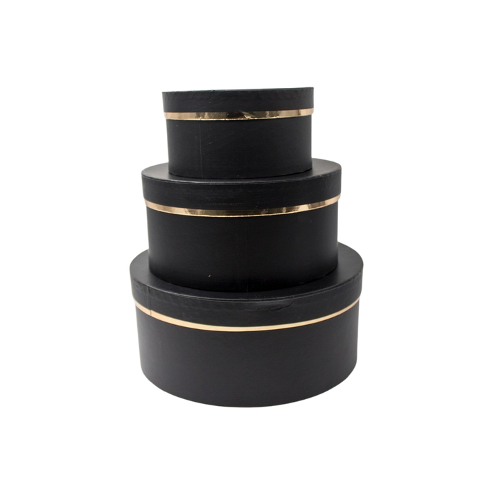 BLACK PAPER BOXES SET OF 3 Deventor