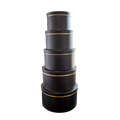 BLACK PAPER BOXES SET OF 5 Deventor
