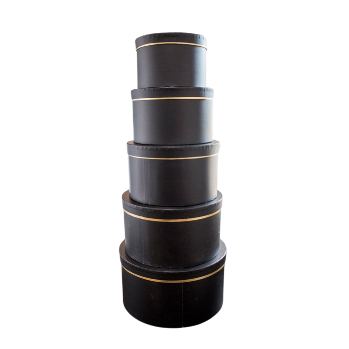 BLACK PAPER BOXES SET OF 5 Deventor