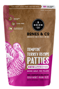 Bones & Co. Temptin' Turkey Recipe Raw Frozen Patties Dog Food