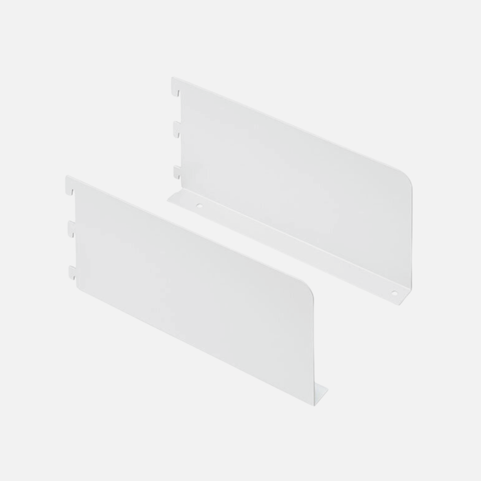 Book End Shelf Brackets White 250x128mm (Pair)