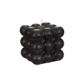BUBBLE CANDLE 8X8X8CM BLACK Deventor