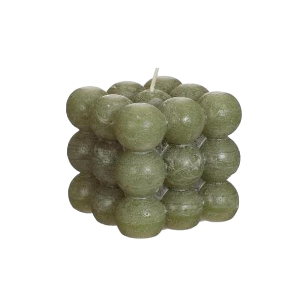 BUBBLE CANDLE 8X8X8CM GREEN Deventor
