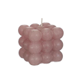 BUBBLE CANDLE 8X8X8CM MAUVE-PINK Deventor