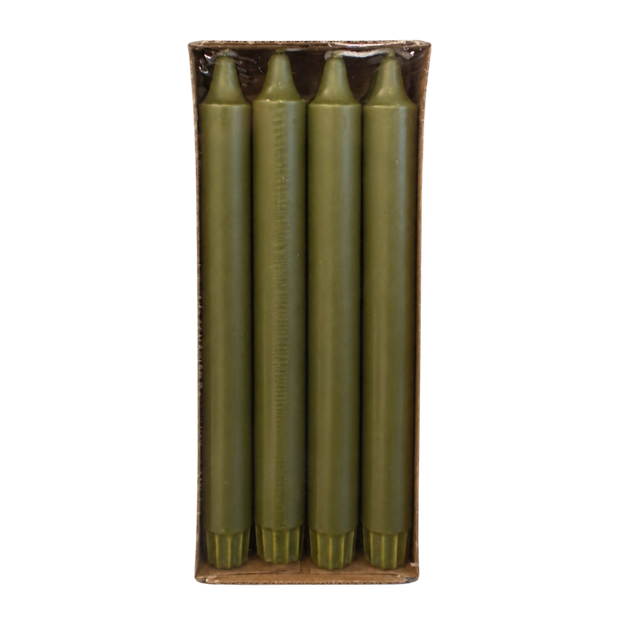 CANDLES STICK GREEN 23.5CM 8PCS 8HRS Deventor