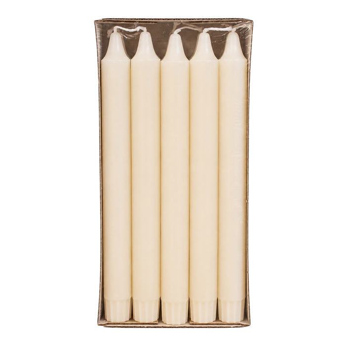 CANDLES STICK SAND BEIGE   2.3X24CM 8PCS 8H Deventor