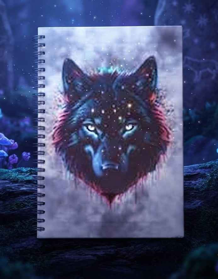 Celestial Wolf - A5 Spiral Notebook