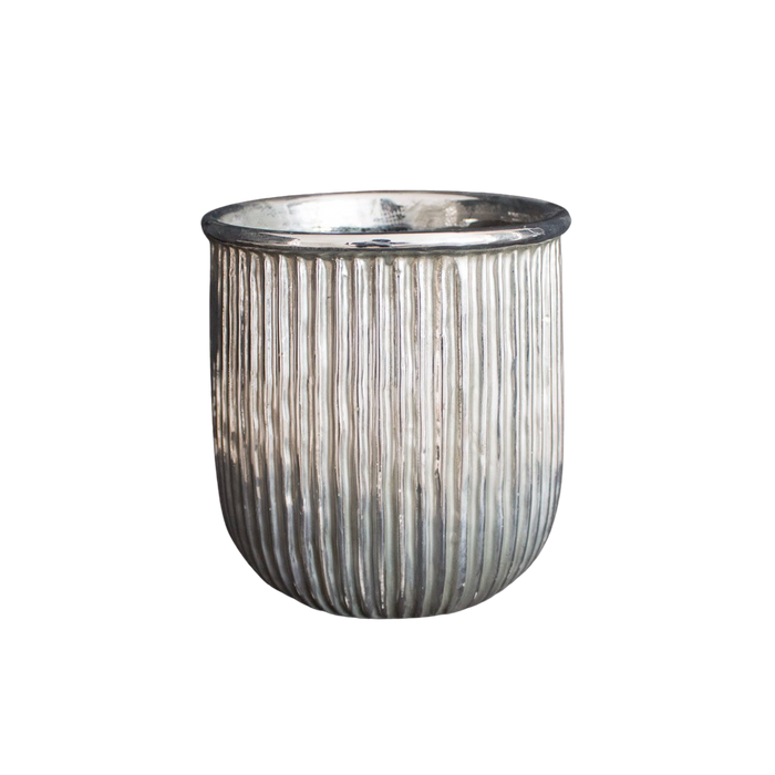CERAMIC 18.5X18.5X20CM SILVER PH.HADJIGEORGIOU