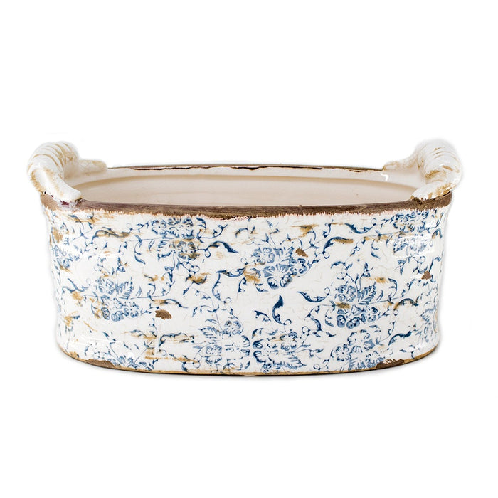 CERAMIC OLD WHT/BLUE 33x15cm PH.HADJIGEORGIOU