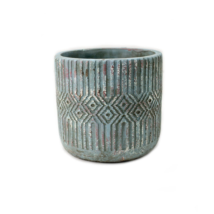 CERAMIC POT 18X16.5CM BLUE PH.HADJIGEORGIOU