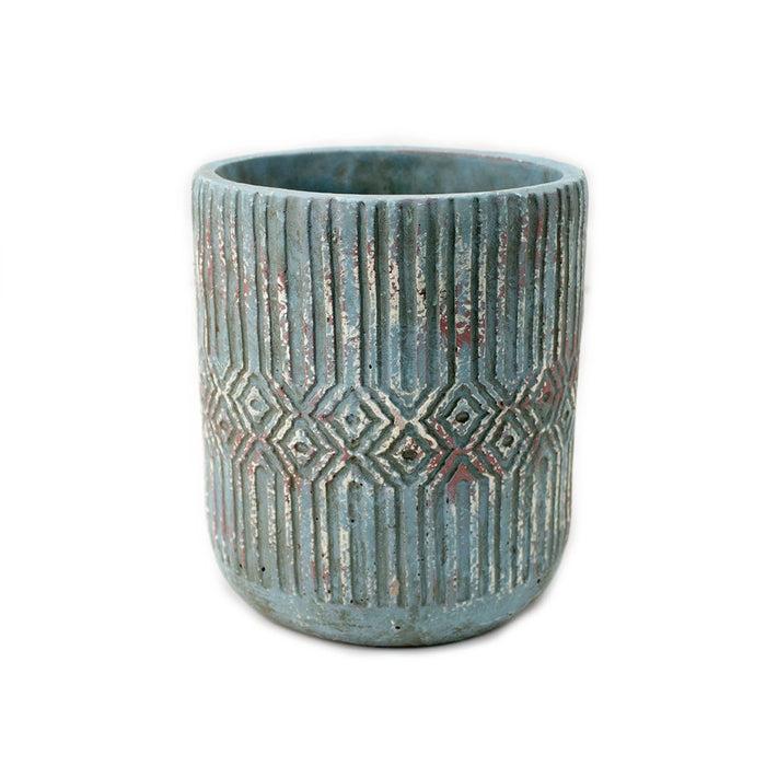 CERAMIC POT 19X21.5CM  BLUE PH.HADJIGEORGIOU