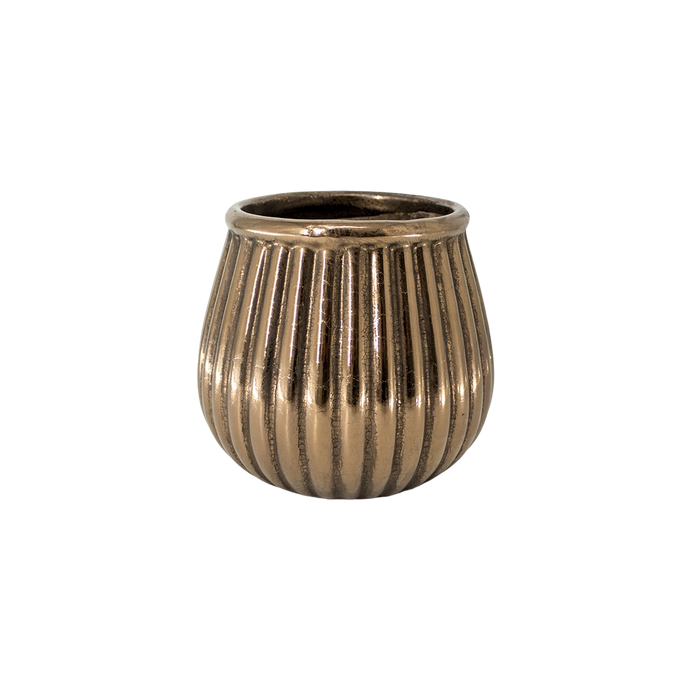 CERAMIC POT 20X20X18.5CM GOLD PH.HADJIGEORGIOU