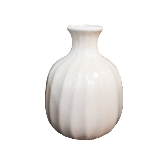 CERAMIC VASE WHT 18HX5.5D Deventor